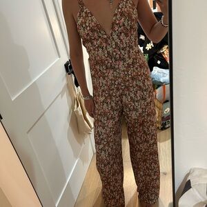 RESA Pink and Green Jumpsuit Sleek Silhouette